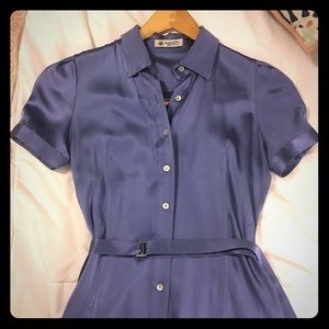 Silk shirt dress
